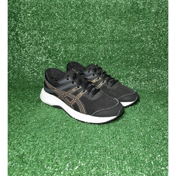 ASICS Gel-Contend Womens Size 7 Black Athletic Sneakers Running Shoes 1012A570 - Picture 2 of 9